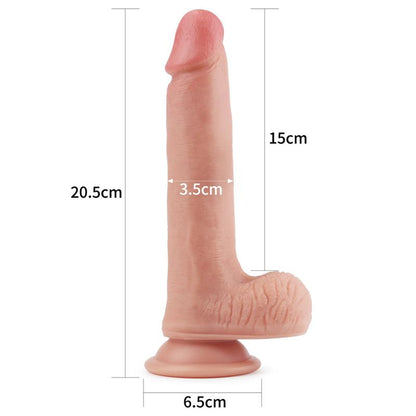 LOVETOY - DILDO NATURE 8 SILICONA LÍQUIDA NATURAL