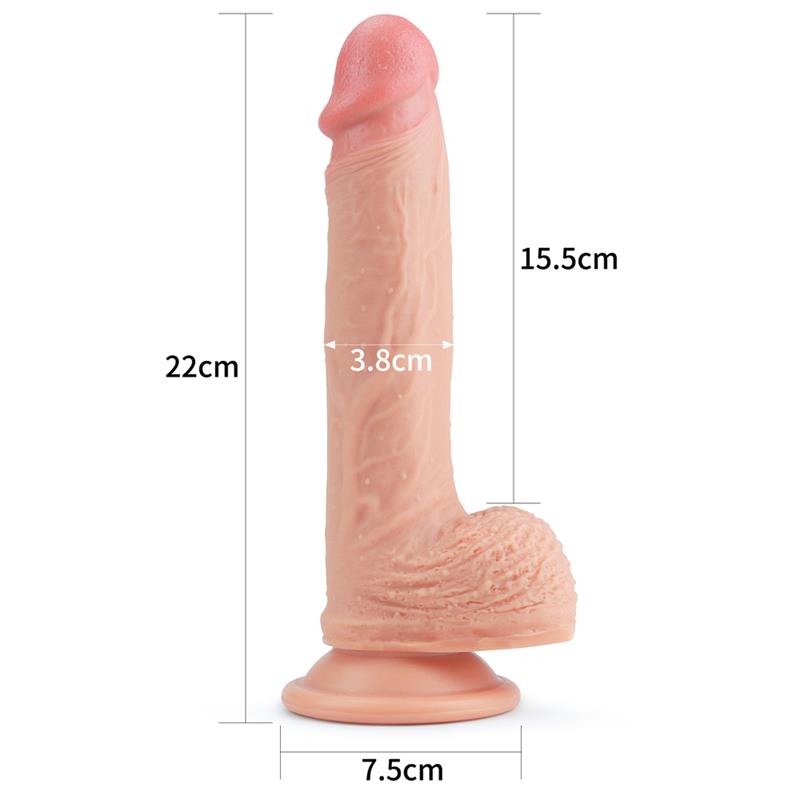 LOVETOY - DILDO NATURE 8.5 SILICONA LÍQUIDA NATURAL