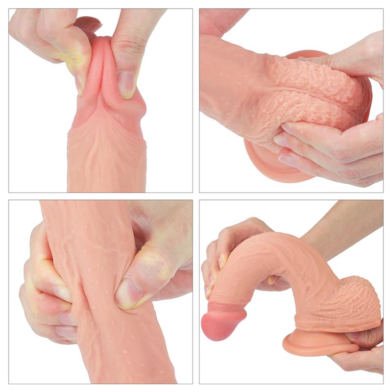 LOVETOY - DILDO NATURE 8.5 SILICONA LÍQUIDA NATURAL