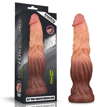 LOVETOY - DILDO NATURE 9.5 DUAL LAYER