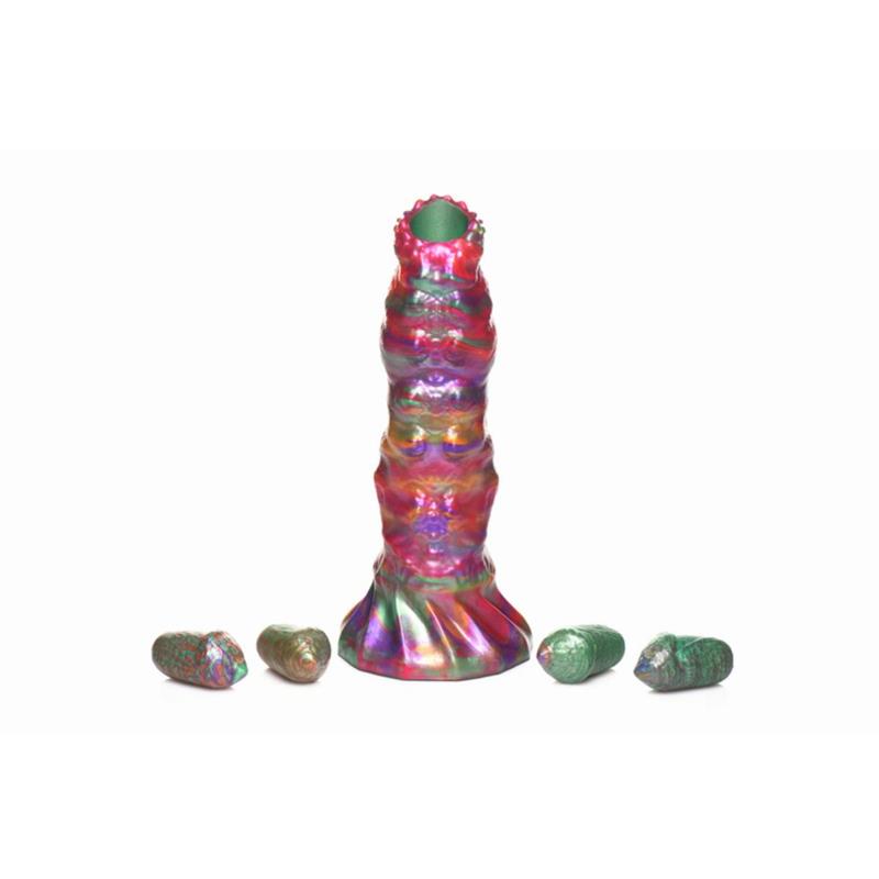 CREATURE COCKS - DILDO OVIPOSITOR CON 4 HUEVOS DE SILICONA 9