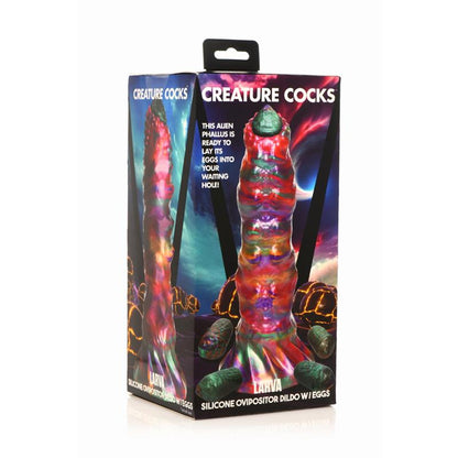 CREATURE COCKS - DILDO OVIPOSITOR CON 4 HUEVOS DE SILICONA 9