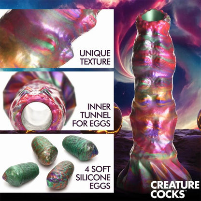 CREATURE COCKS - DILDO OVIPOSITOR CON 4 HUEVOS DE SILICONA 9