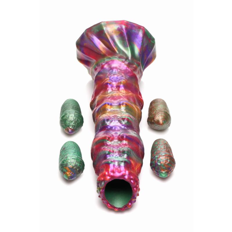 CREATURE COCKS - DILDO OVIPOSITOR CON 4 HUEVOS DE SILICONA 9