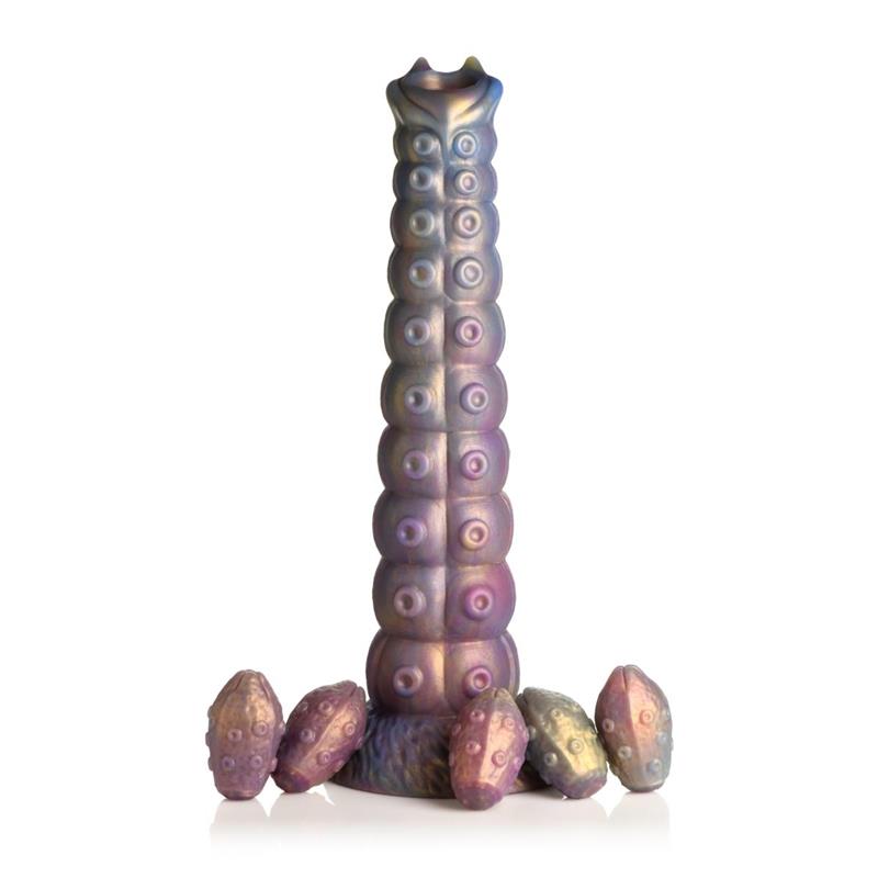 CREATURE COCKS - DILDO OVOPOSITO CON 5 HUEVOS DEEP INVADER TENTACLE