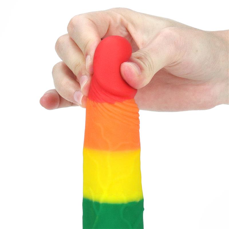LOVETOY - DILDO PRIDER 7 SILICONA LÍQUIDA LGBT