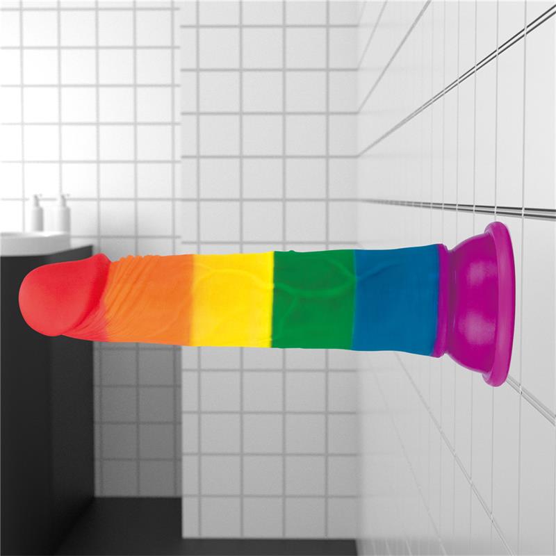 LOVETOY - DILDO PRIDER 7 SILICONA LÍQUIDA LGBT