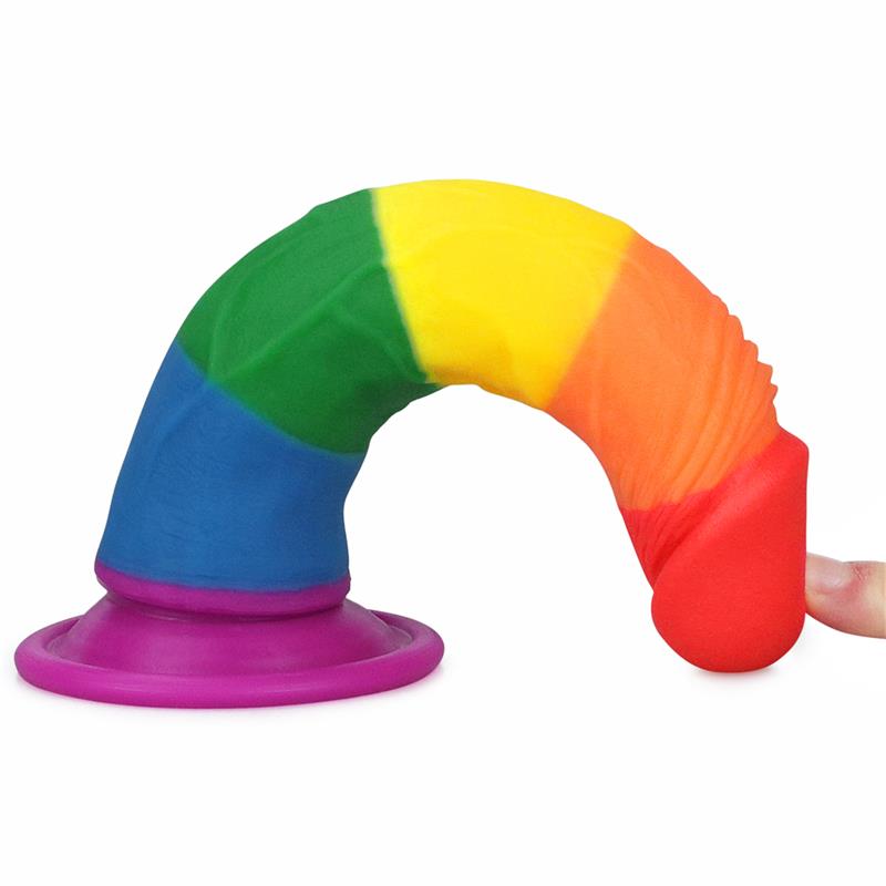 LOVETOY - DILDO PRIDER 7 SILICONA LÍQUIDA LGBT