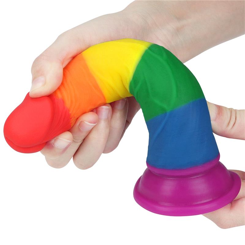 LOVETOY - DILDO PRIDER 7 SILICONA LÍQUIDA LGBT
