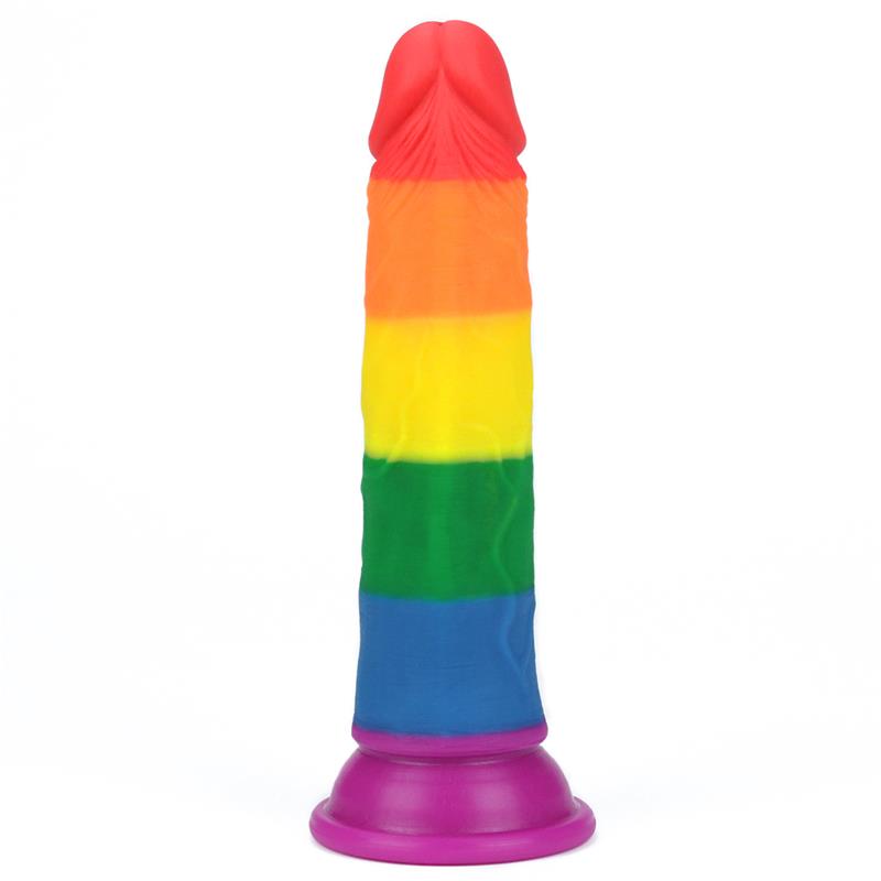 LOVETOY - DILDO PRIDER 7 SILICONA LÍQUIDA LGBT