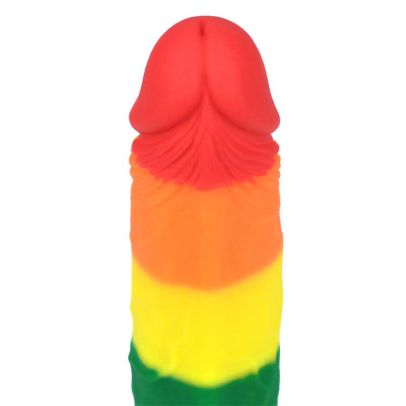 LOVETOY - DILDO PRIDER 7 SILICONA LÍQUIDA LGBT