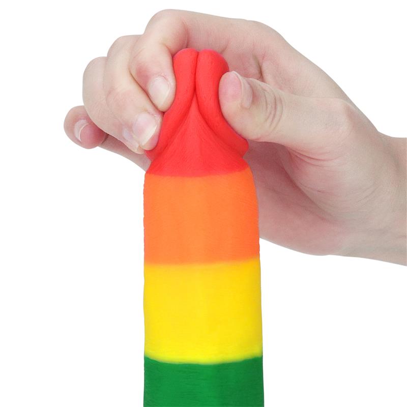 LOVETOY - DILDO PRIDER 7.5 SILICONA LÍQUIDA LGBT
