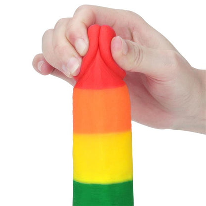 LOVETOY - DILDO PRIDER 7.5 SILICONA LÍQUIDA LGBT