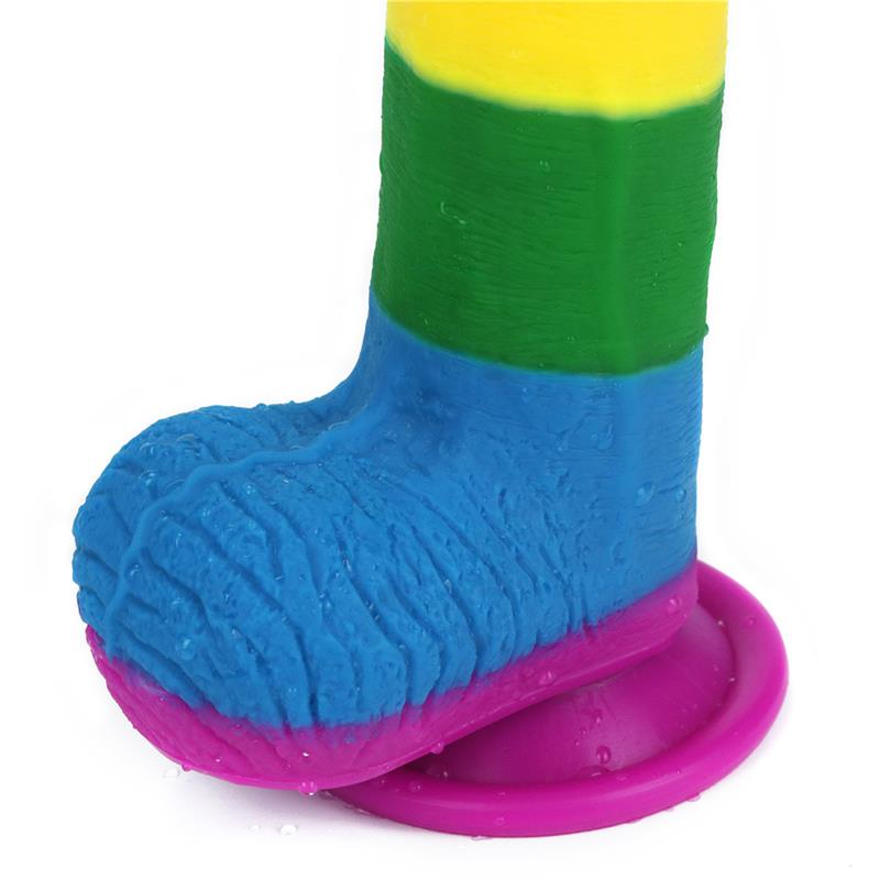 LOVETOY - DILDO PRIDER 7.5 SILICONA LÍQUIDA LGBT