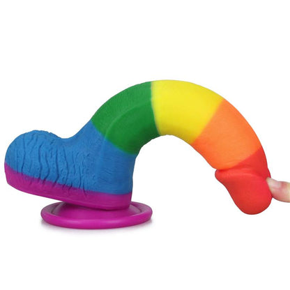 LOVETOY - DILDO PRIDER 7.5 SILICONA LÍQUIDA LGBT