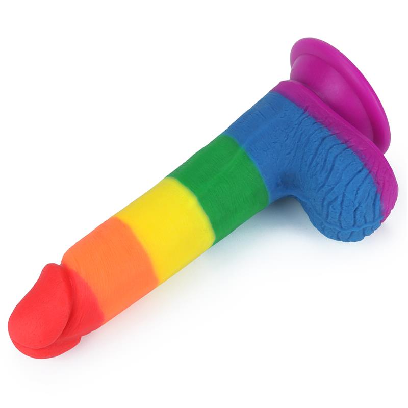 LOVETOY - DILDO PRIDER 7.5 SILICONA LÍQUIDA LGBT