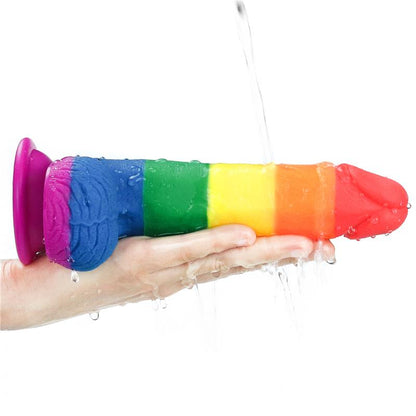 LOVETOY - DILDO PRIDER 7.5 SILICONA LÍQUIDA LGBT