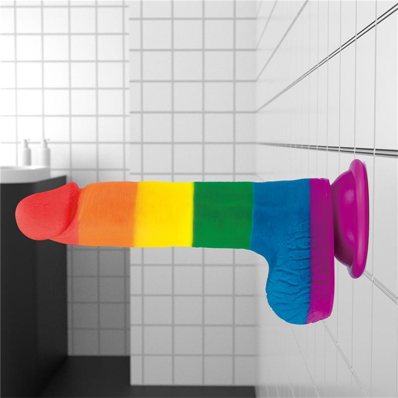 LOVETOY - DILDO PRIDER 7.5 SILICONA LÍQUIDA LGBT