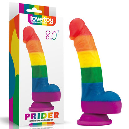 LOVETOY - DILDO PRIDER 8 SILICONA LÍQUIDA LGBT