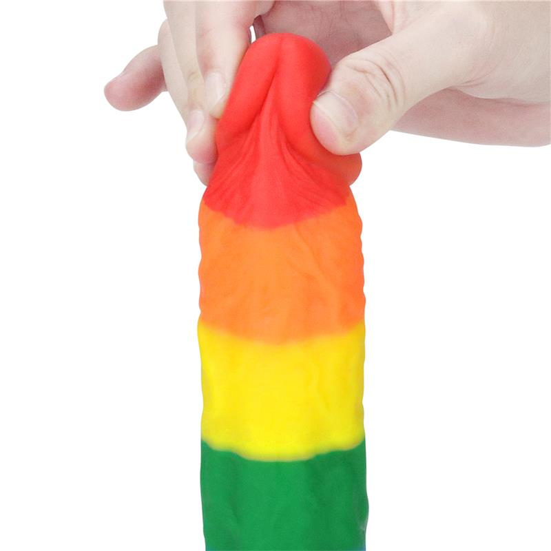 LOVETOY - DILDO PRIDER 8 SILICONA LÍQUIDA LGBT