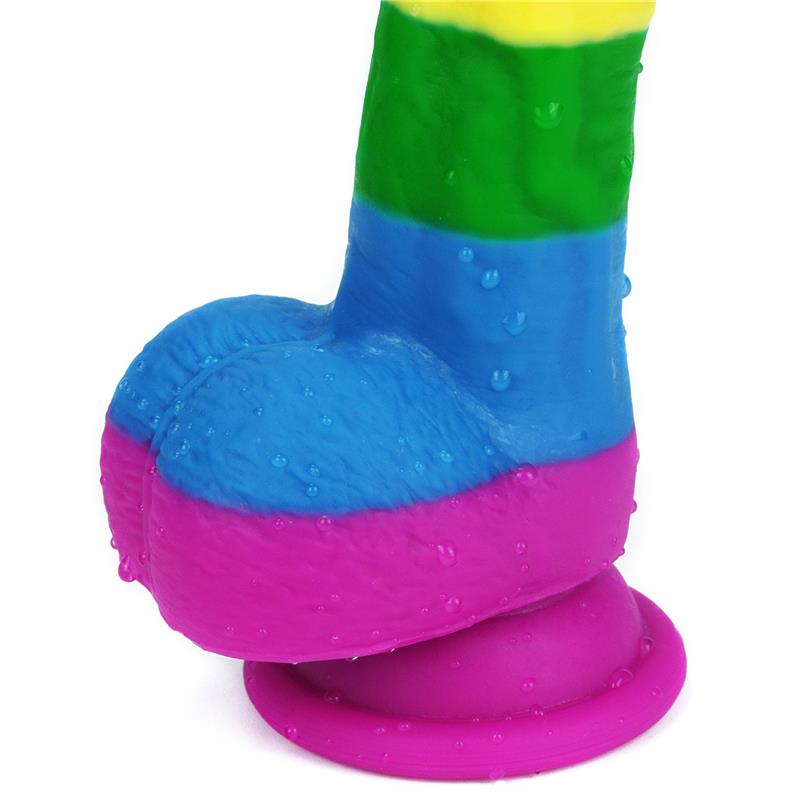 LOVETOY - DILDO PRIDER 8 SILICONA LÍQUIDA LGBT