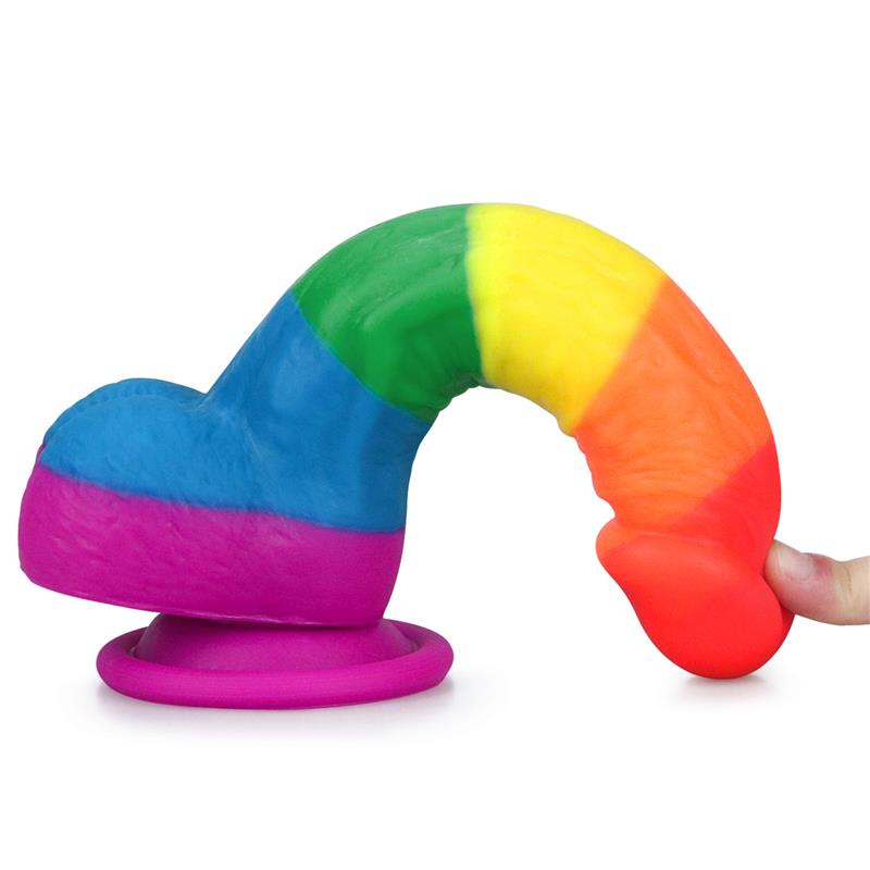 LOVETOY - DILDO PRIDER 8 SILICONA LÍQUIDA LGBT