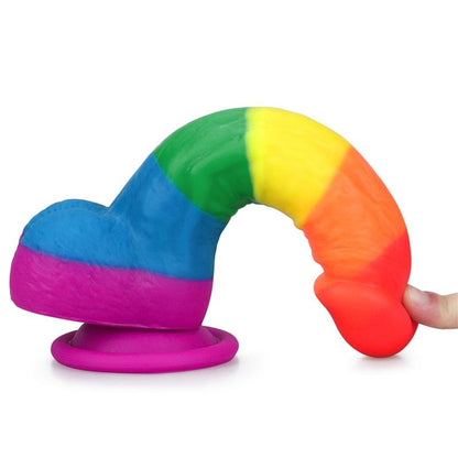 LOVETOY - DILDO PRIDER 8 SILICONA LÍQUIDA LGBT