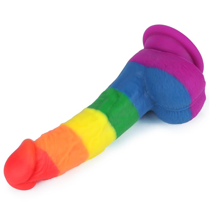 LOVETOY - DILDO PRIDER 8 SILICONA LÍQUIDA LGBT