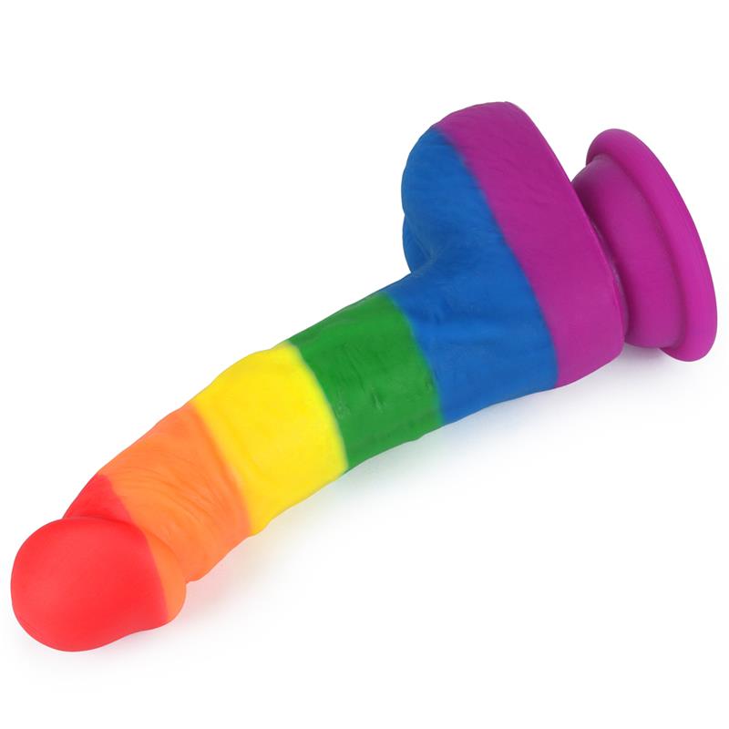 LOVETOY - DILDO PRIDER 8 SILICONA LÍQUIDA LGBT