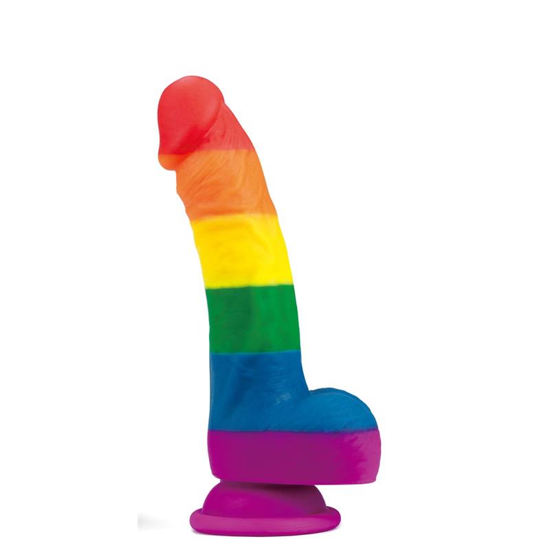 LOVETOY - DILDO PRIDER 8 SILICONA LÍQUIDA LGBT