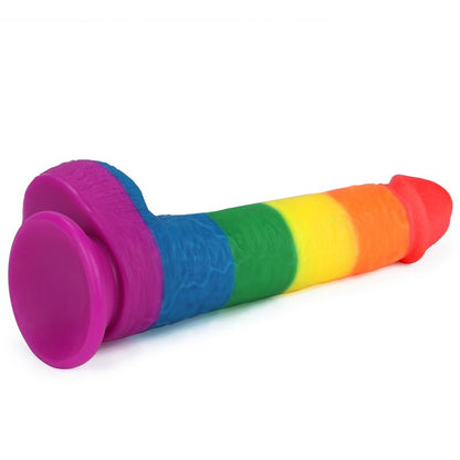 LOVETOY - DILDO PRIDER 9 SILICONA LÍQUIDA LGBT