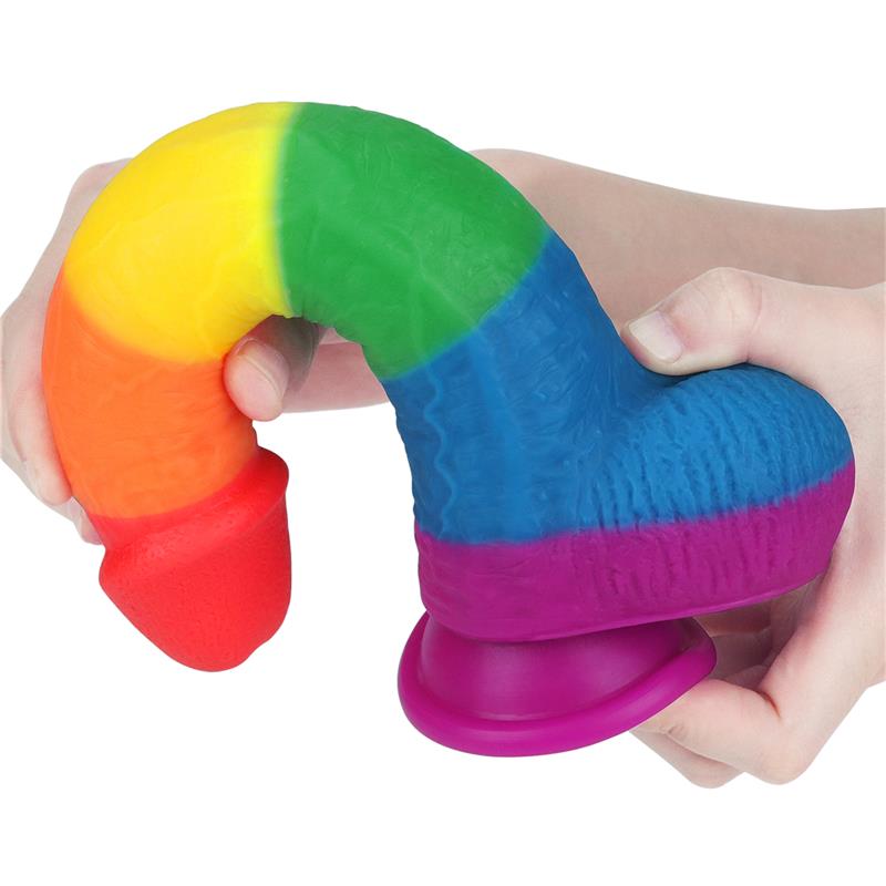 LOVETOY - DILDO PRIDER 9 SILICONA LÍQUIDA LGBT