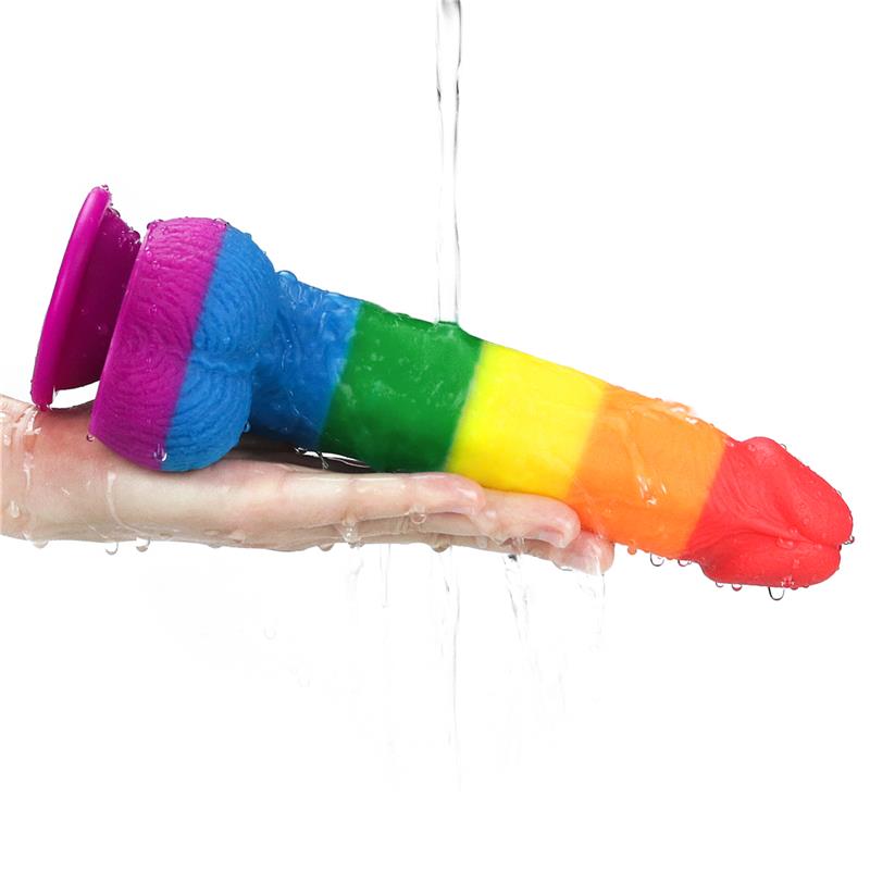 LOVETOY - DILDO PRIDER 9 SILICONA LÍQUIDA LGBT