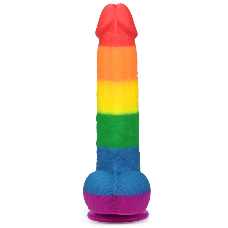 LOVETOY - DILDO PRIDER 9 SILICONA LÍQUIDA LGBT