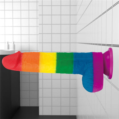 LOVETOY - DILDO PRIDER 9 SILICONA LÍQUIDA LGBT