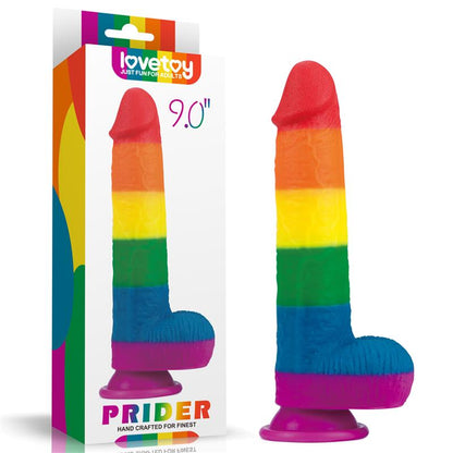 LOVETOY - DILDO PRIDER 9 SILICONA LÍQUIDA LGBT