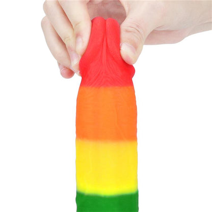 LOVETOY - DILDO PRIDER 9 SILICONA LÍQUIDA LGBT