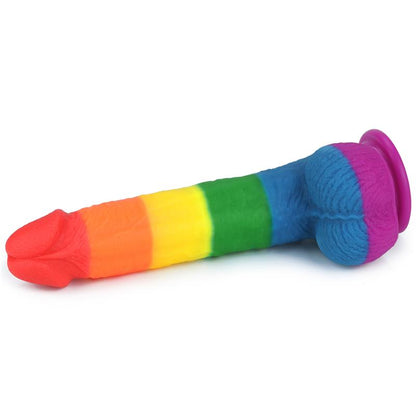 LOVETOY - DILDO PRIDER 9 SILICONA LÍQUIDA LGBT