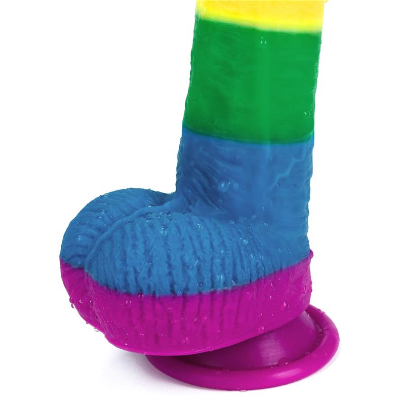LOVETOY - DILDO PRIDER 9 SILICONA LÍQUIDA LGBT