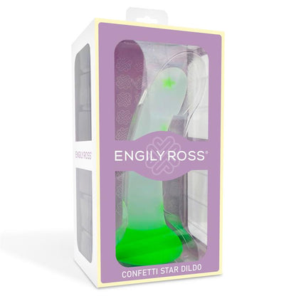 DILDOX BY ENGILY ROSS - DILDO QUE BRILLA EN LA OSCURIDAD CONFETTI STAR 17 CM