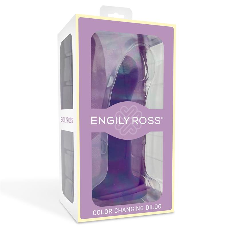 DILDOX BY ENGILY ROSS - DILDO QUE CAMBIA DE COLOR DE PÚRPURA A ROSA TALLA M 17 CM