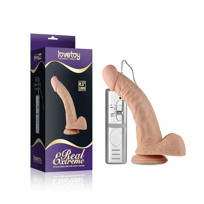 LOVETOY - DILDO REAL EXTREME CON VIBRACIÓN 8.5 NATURAL