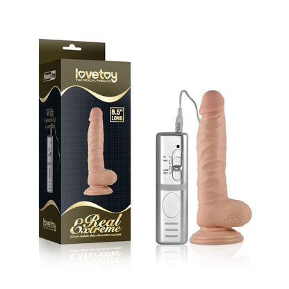 LOVETOY - DILDO REAL EXTREME CON VIBRACIÓN 8.5 NATURAL