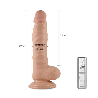 LOVETOY - DILDO REAL EXTREME CON VIBRACIÓN 8.5 NATURAL