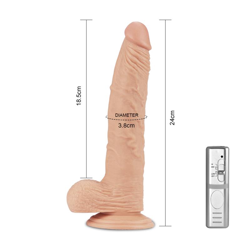 LOVETOY - DILDO REAL EXTREME CON VIBRACIÓN 9.5 NATURAL