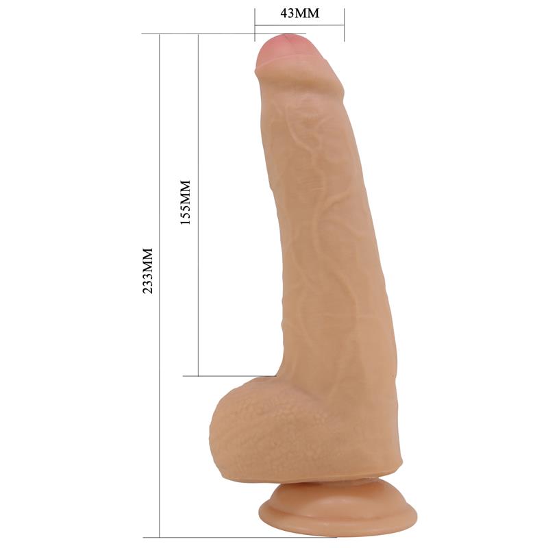 PRETTYLOVE - DILDO REALISTA CON PIEL DESLIZANTE RETRACTIL 23.3 CM