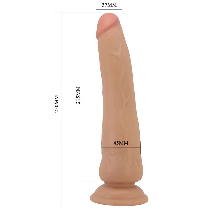 PRETTYLOVE - DILDO REALISTA CON PIEL DESLIZANTE RETRACTIL 25 CM