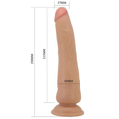 PRETTYLOVE - DILDO REALISTA CON PIEL DESLIZANTE RETRACTIL 25 CM