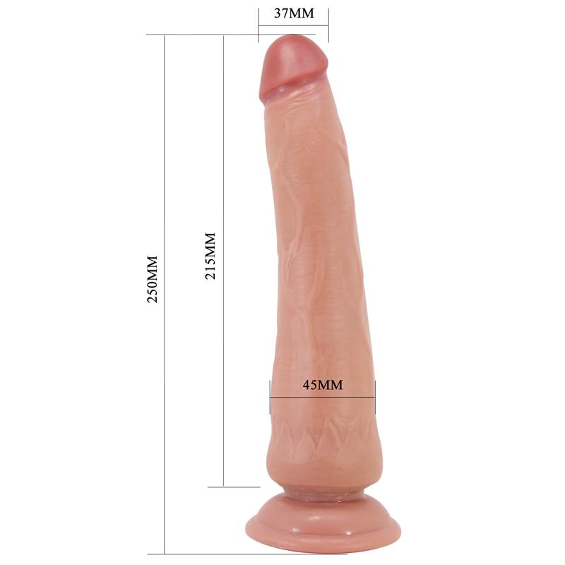 PRETTYLOVE - DILDO REALISTA CON PIEL DESLIZANTE RETRACTIL 25 CM
