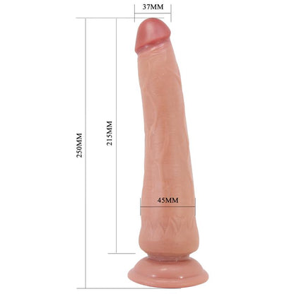 PRETTYLOVE - DILDO REALISTA CON PIEL DESLIZANTE RETRACTIL 25 CM